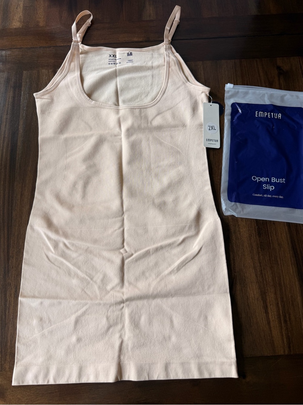 Empetua 2XL Open Bust Slip Shapewear - Light Nude NEW